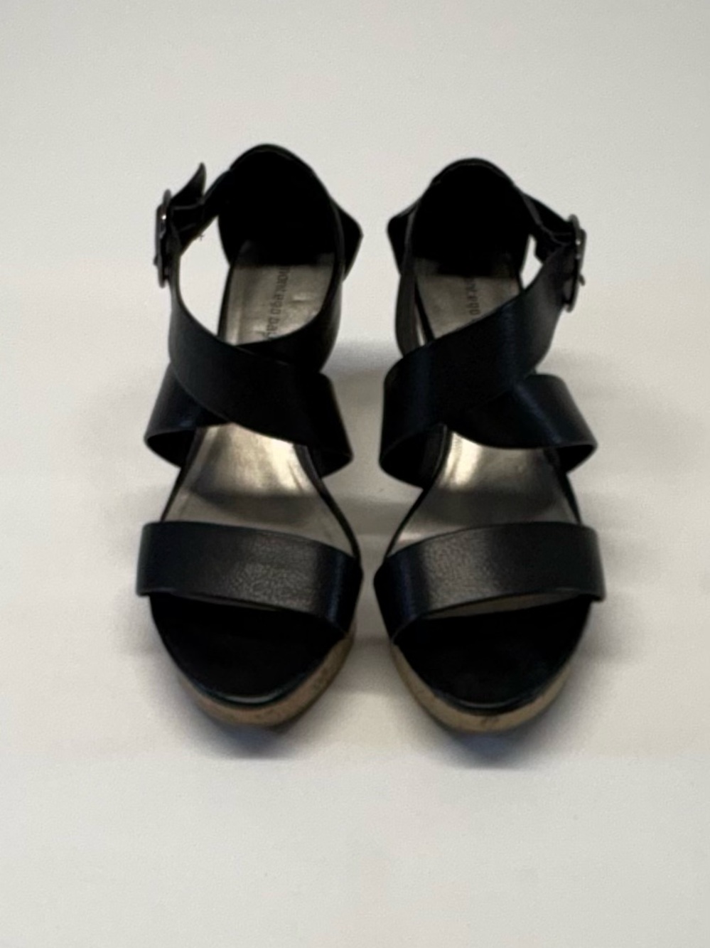 Montego Bay Club Black Strappy 3.5” Wedge Sandals - Size 8